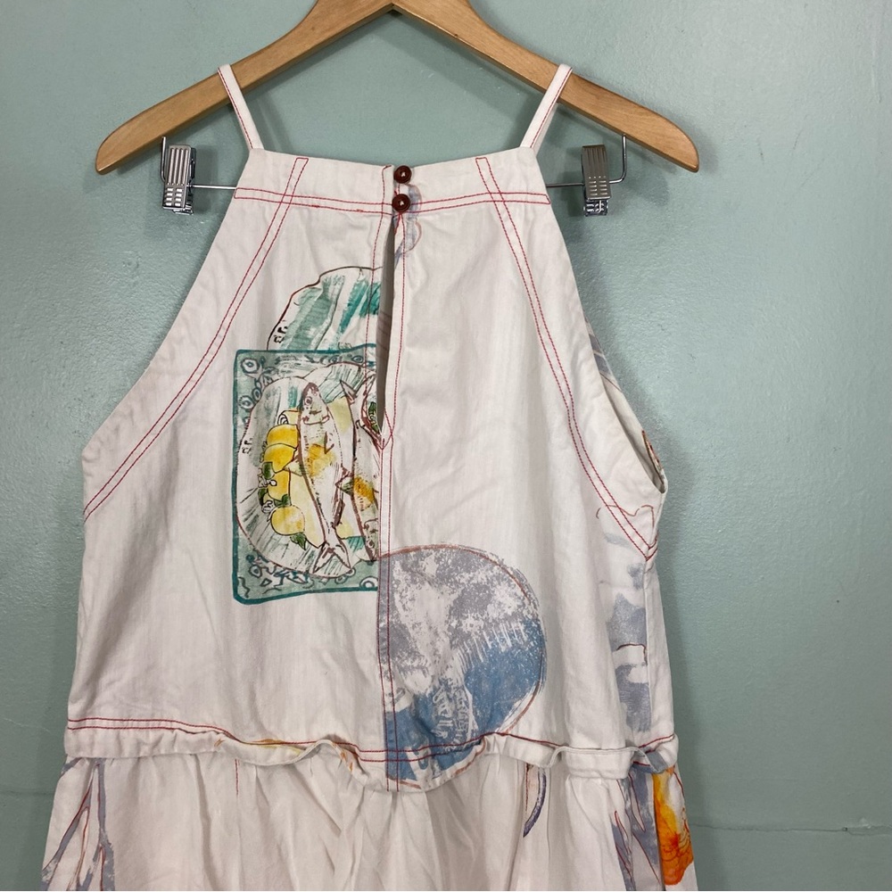 Anthropologie Pilcro Sleeveless Twofer Artsy Midi Dress Large FLAWED FLAWED - Picture 8 of 10